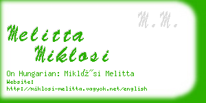 melitta miklosi business card